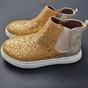 Harper Canyon Leopard Print Glitter High Top Sneakers